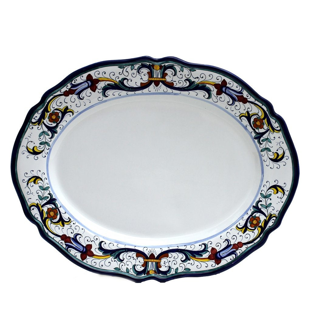 VECCHIA DERUTA: Large Oval Platter - DERUTA OF ITALY