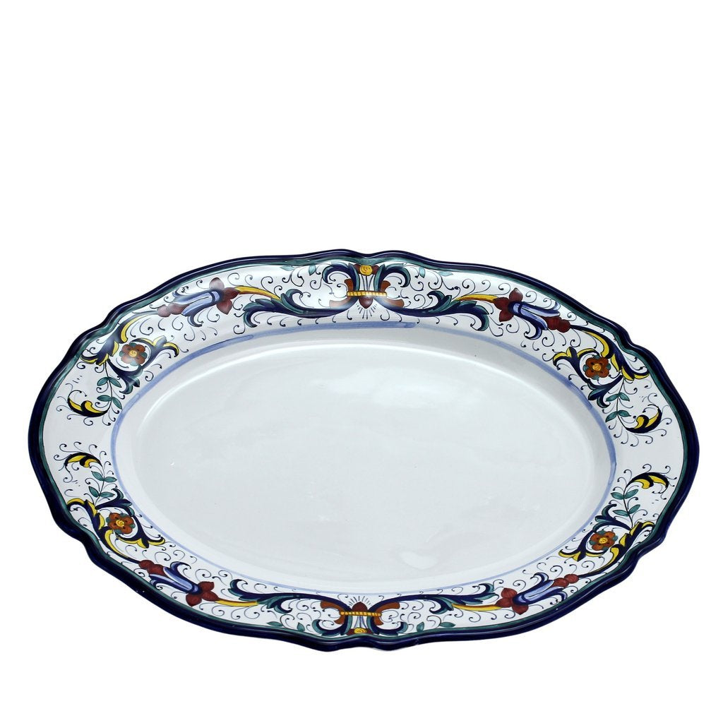 VECCHIA DERUTA: Large Oval Platter - DERUTA OF ITALY