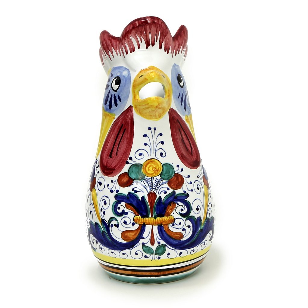 RICCO DERUTA: Rooster of Fortune multi use pitcher - DERUTA OF ITALY