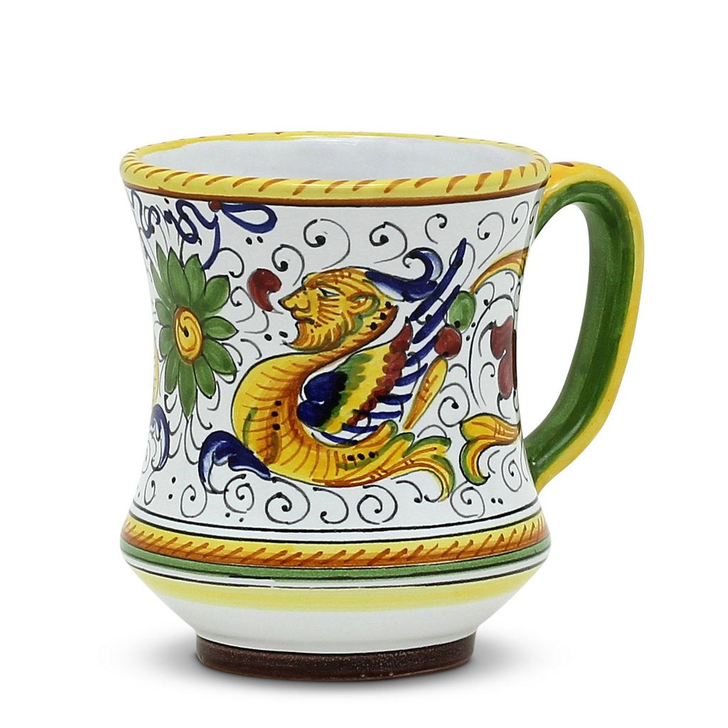 RAFFAELLESCO: Concave Deluxe Mug (12 Oz.) - DERUTA OF ITALY