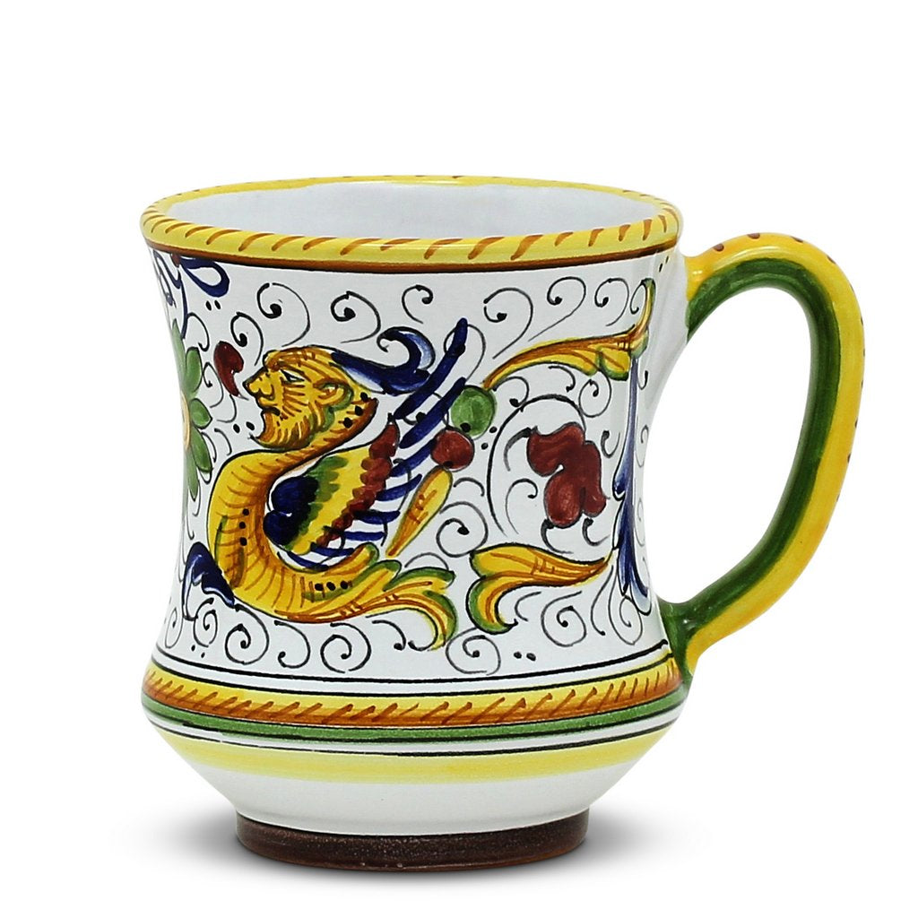 RAFFAELLESCO: Concave Deluxe Mug (12 Oz.) - DERUTA OF ITALY