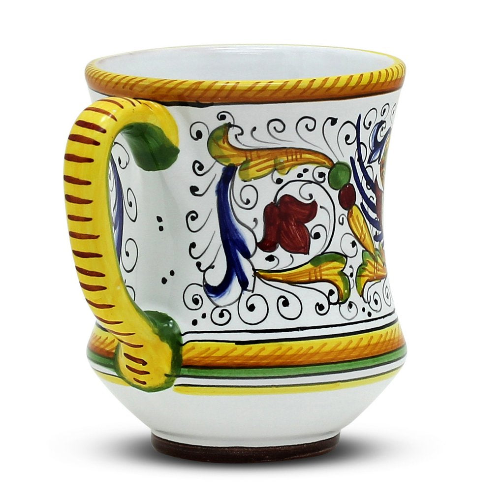 RAFFAELLESCO: Concave Deluxe Large Mug (17 Oz.) - DERUTA OF ITALY