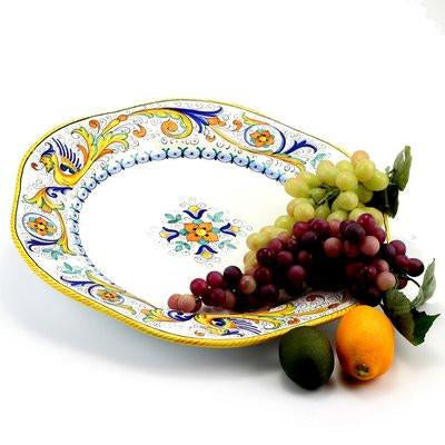 RAFFAELLESCO: Hexagonal Lg Charger Platter - DERUTA OF ITALY