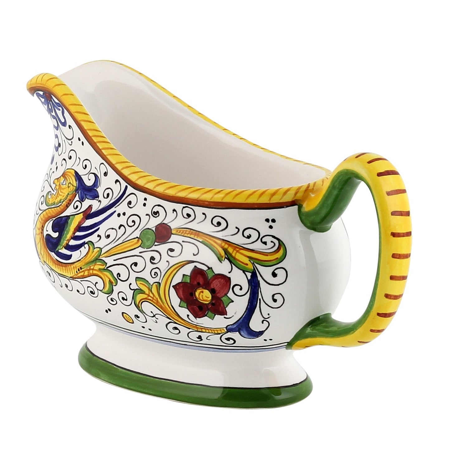 RAFFAELLESCO: Deruta Sauce boat - DERUTA OF ITALY