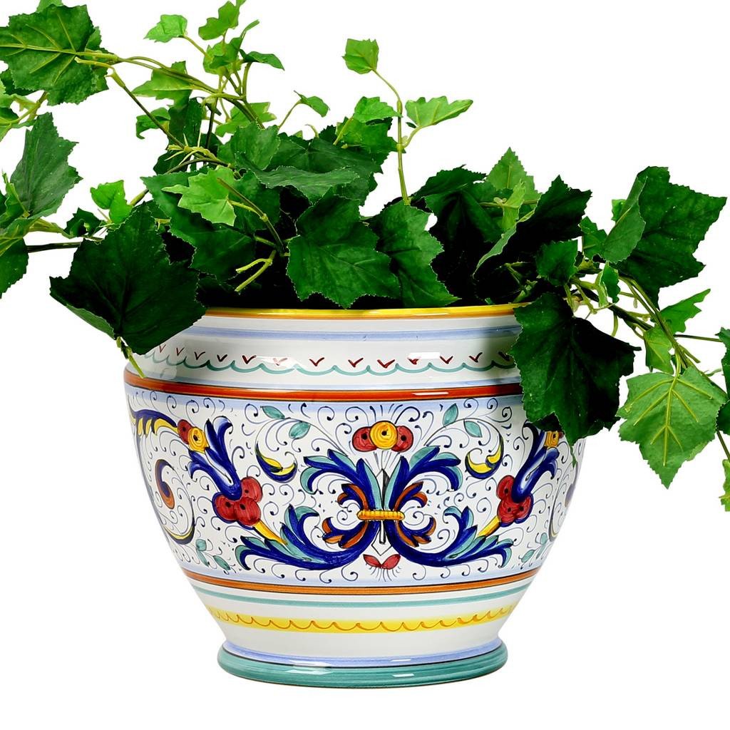 RICCO DERUTA: Luxury Cachepot Planter MED - DERUTA OF ITALY