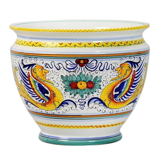 RAFFAELLESCO: Luxury Cachepot Planter LG - DERUTA OF ITALY