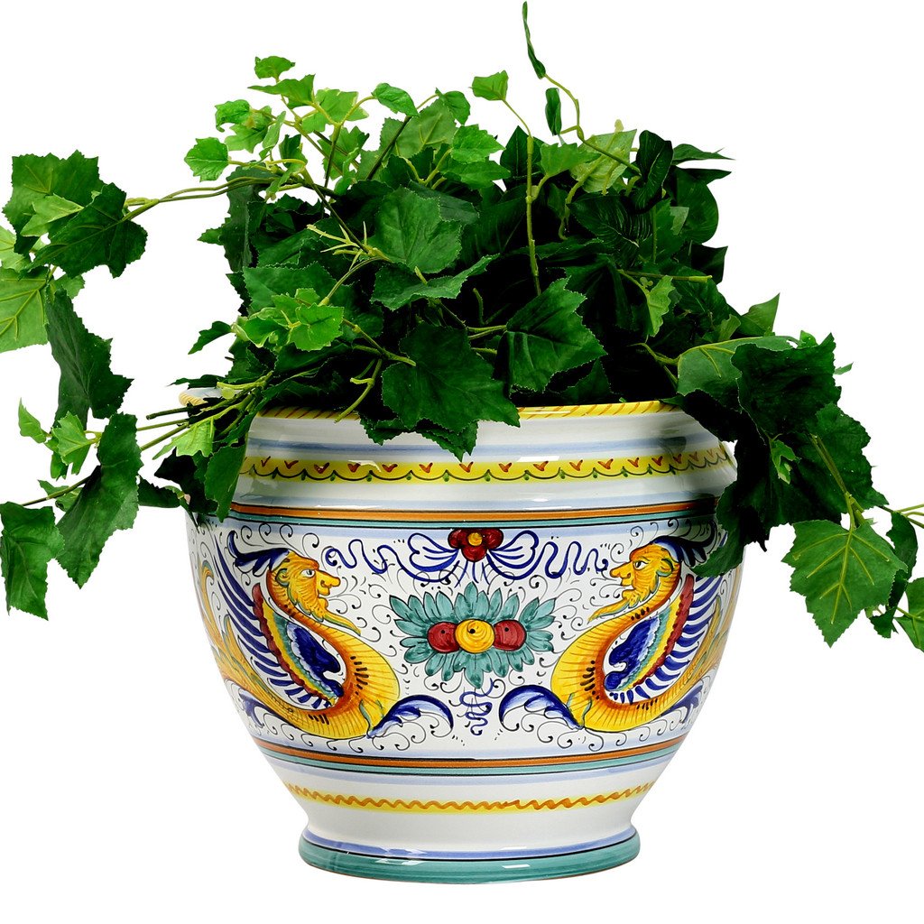 RAFFAELLESCO: Luxury Cachepot Planter MED - DERUTA OF ITALY