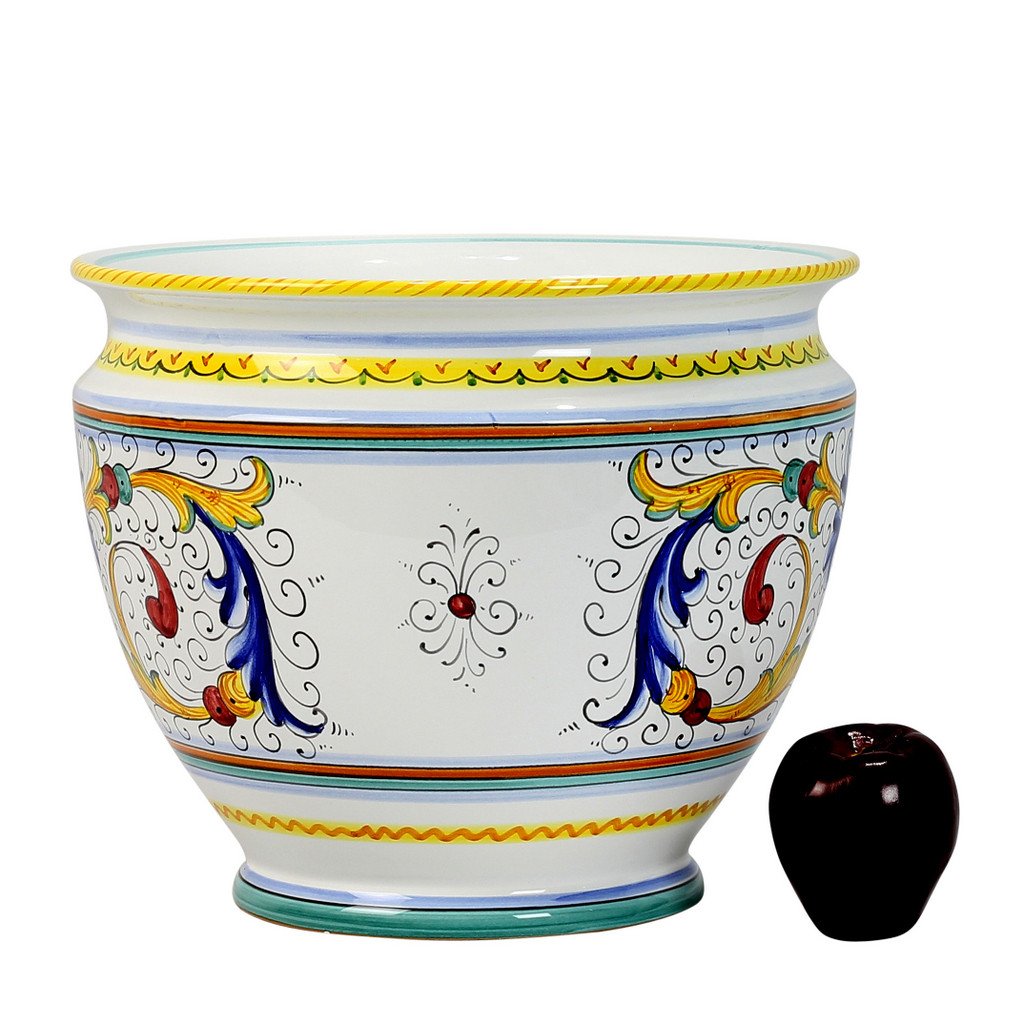 RAFFAELLESCO: Luxury Cachepot Planter LG - DERUTA OF ITALY