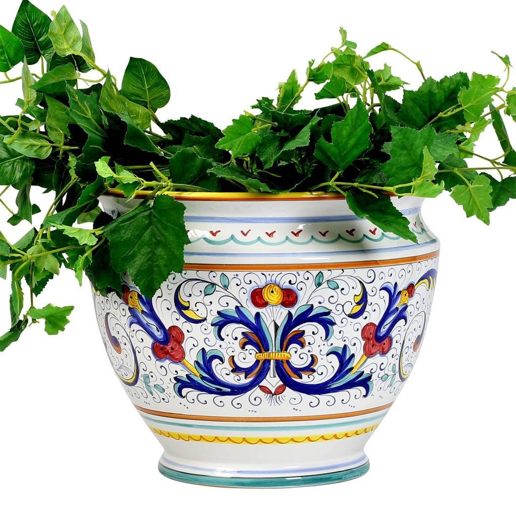 RICCO DERUTA: Luxury Cachepot Planter LG - DERUTA OF ITALY