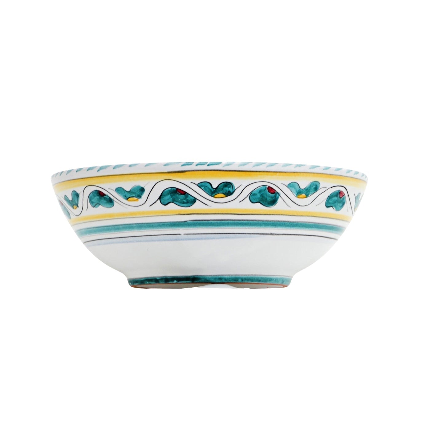 ORVIETO GREEN ROOSTER: Salad Bowl (Medium) - Artistica.com