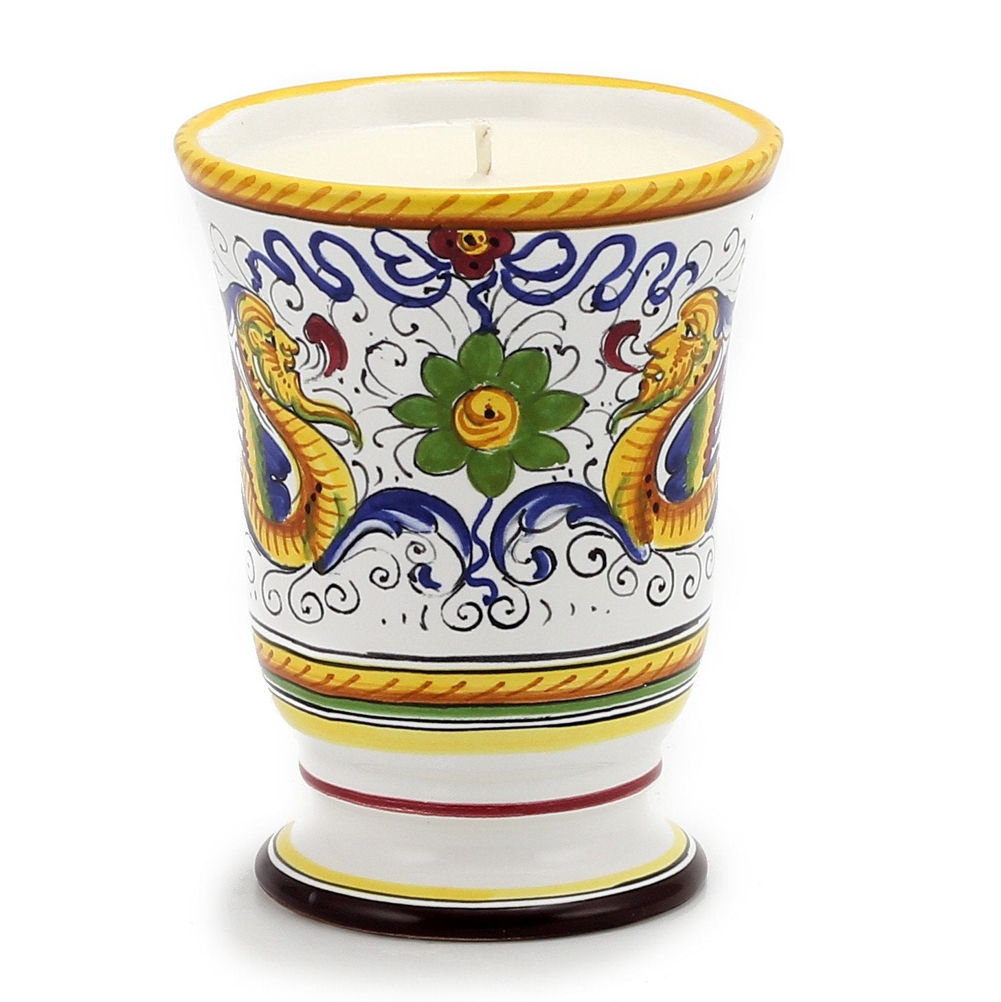 RAFFAELLESCO: Bell Cup Candle - DERUTA OF ITALY