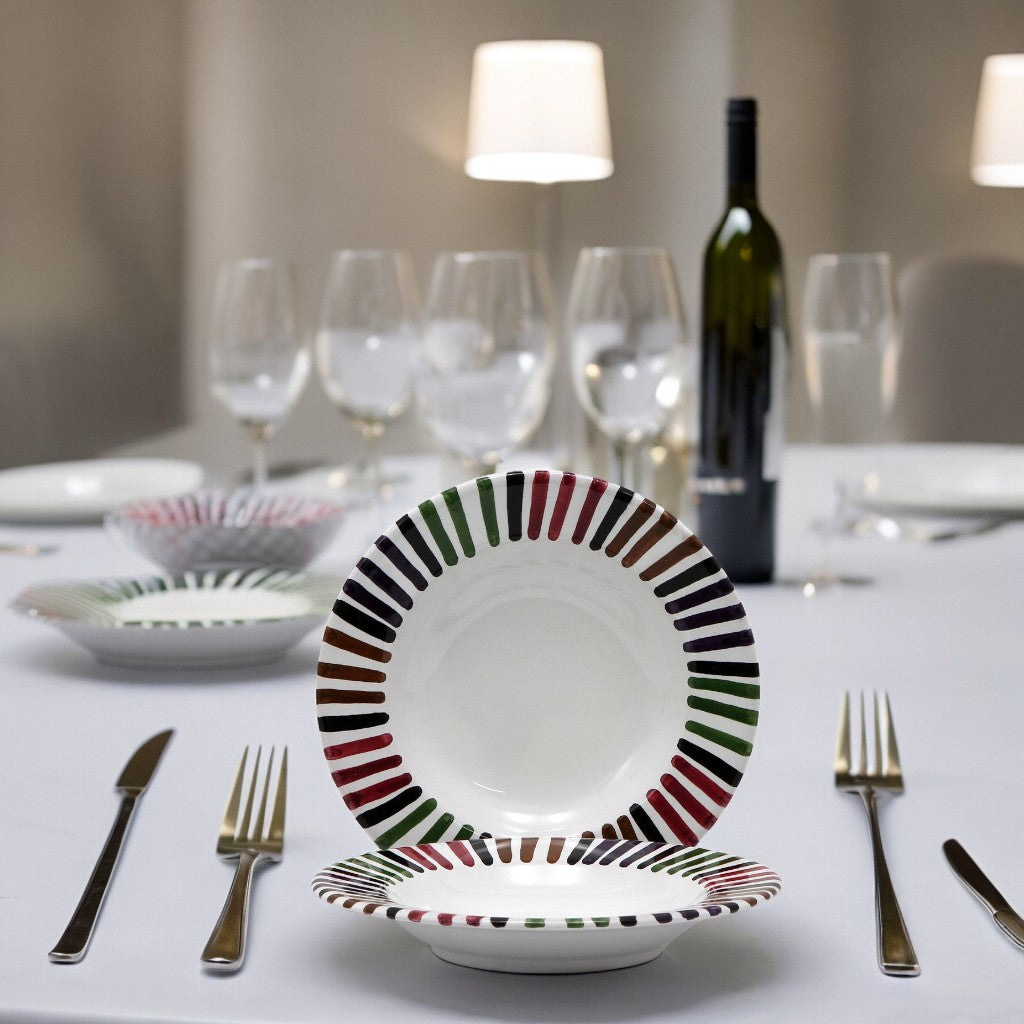 Modern design Rim Pasta Soup Plate, perfect for serving soup and pasta