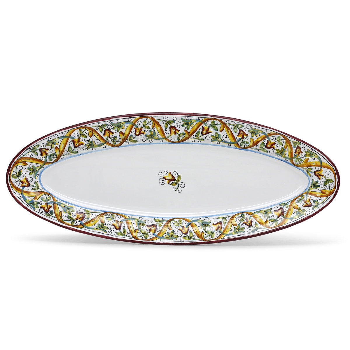 DERUTA PRIMAVERA: Fish/Hors d'Oeuvres Oval Narrow Platter - Artistica.com