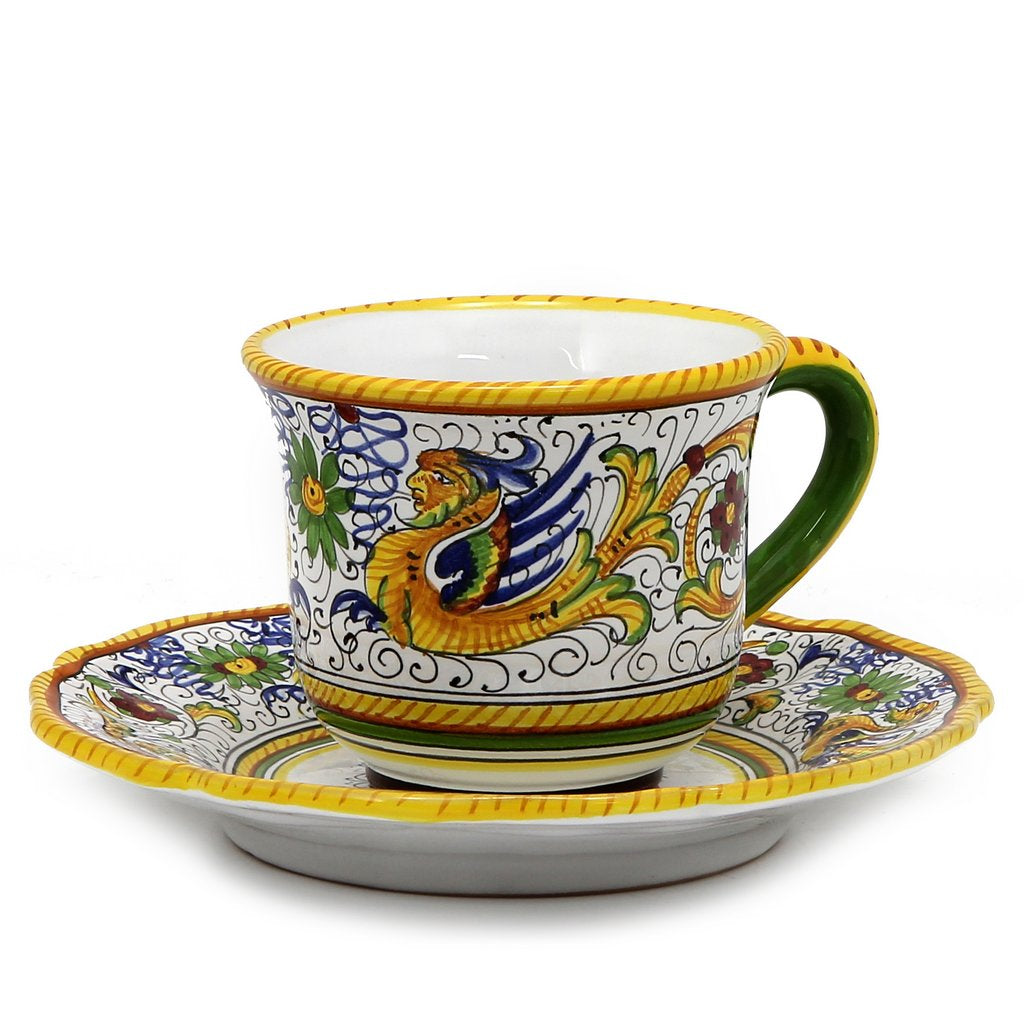 RAFFAELLESCO: Cup and Saucer - DERUTA OF ITALY