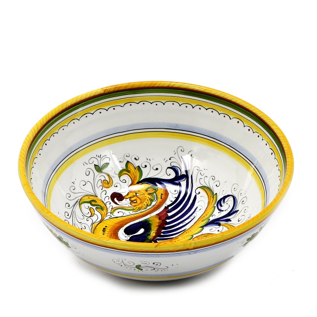 RAFFAELLESCO: Salad Bowl (Medium) 10" - DERUTA OF ITALY