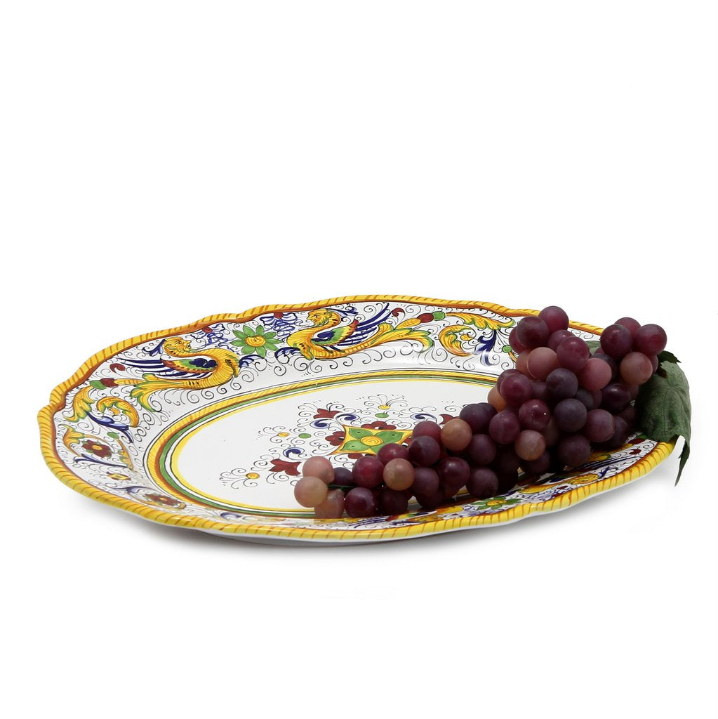 RAFFAELLESCO: Serving Oval Platter - DERUTA OF ITALY