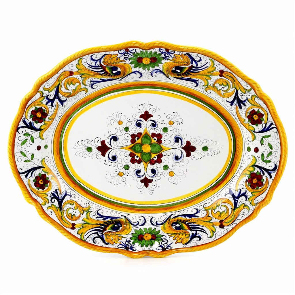 RAFFAELLESCO: Serving Oval Platter - DERUTA OF ITALY