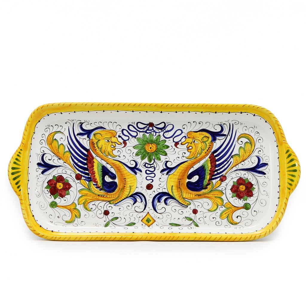 RAFFAELLESCO: Rectangular Tray - DERUTA OF ITALY