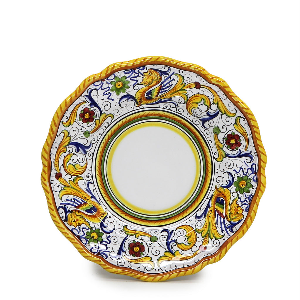 RAFFAELLESCO: Salad Plate (White Center) - DERUTA OF ITALY