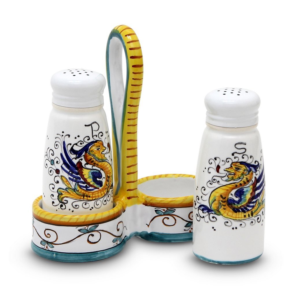 RAFFAELLESCO: Salt and Pepper Cruet - DERUTA OF ITALY