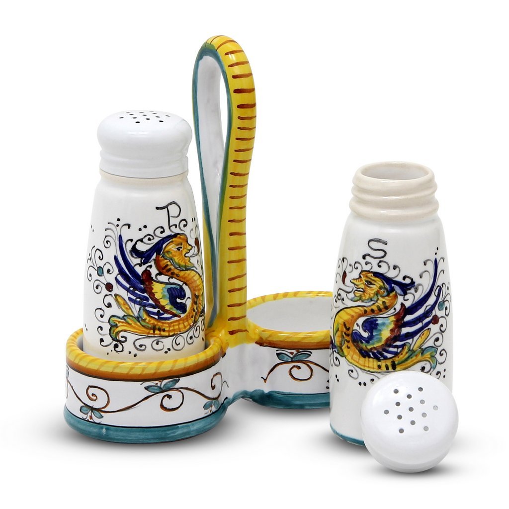 RAFFAELLESCO: Salt and Pepper Cruet - DERUTA OF ITALY