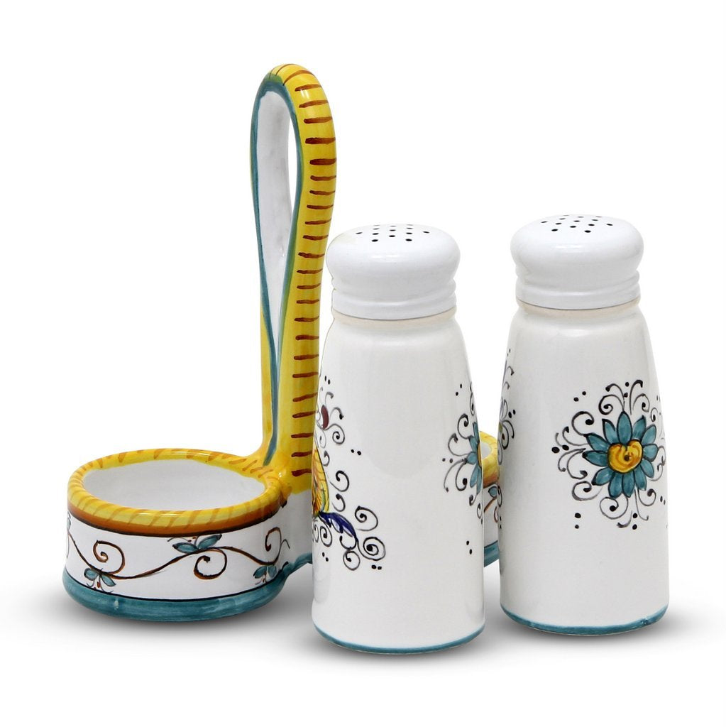 RAFFAELLESCO: Salt and Pepper Cruet - DERUTA OF ITALY