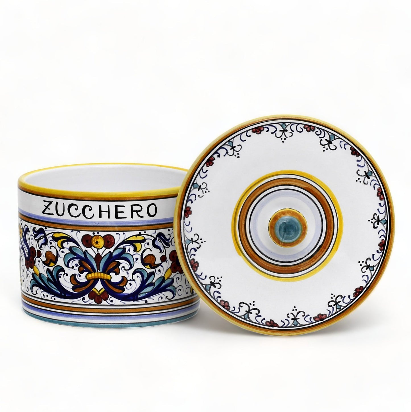 RICCO DERUTA DELUXE: Canister with Ceramic Lid - 'ZUCCHERO' (Sugar)