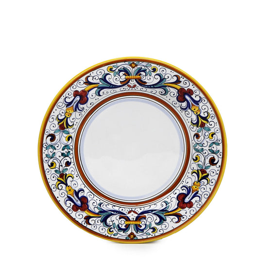 RICCO DERUTA: Salad Plate (White Center) - DERUTA OF ITALY