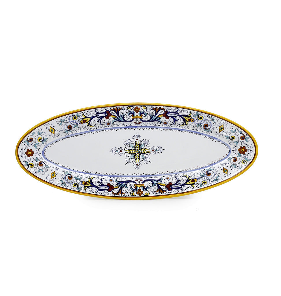 RICCO DERUTA DELUXE: Fish/Hors d'Oeuvres Oval Narrow Platter - Artistica.com