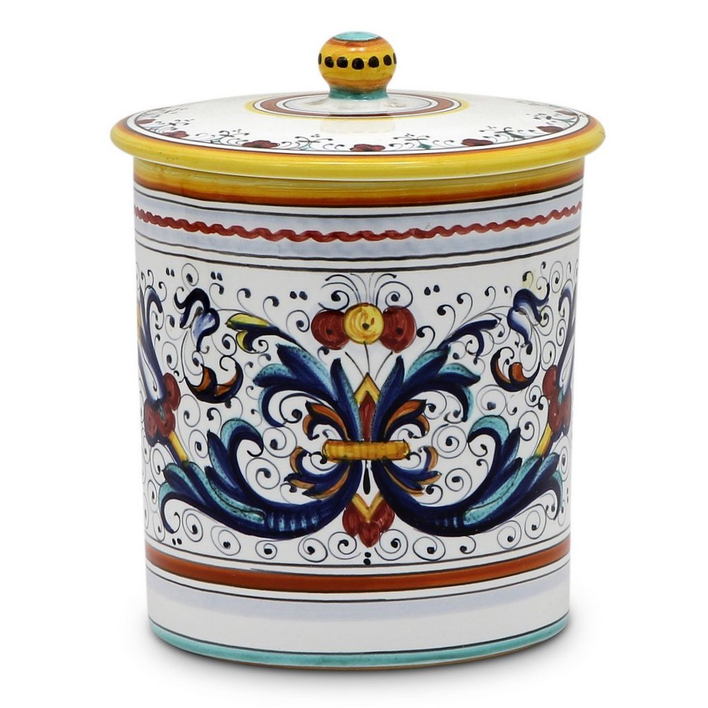 Ricco Deruta Deluxe Large Canister Handmade in Italy