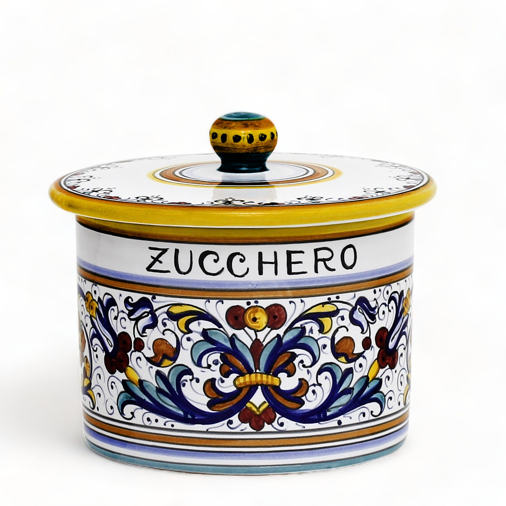 RICCO DERUTA DELUXE: Canister with Ceramic Lid - 'ZUCCHERO' by RC Italian Design