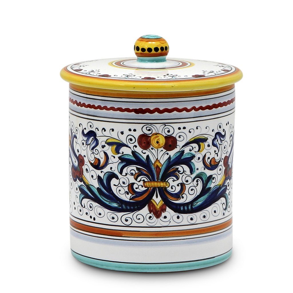 Hand Painted Ricco Deruta Canister Medium